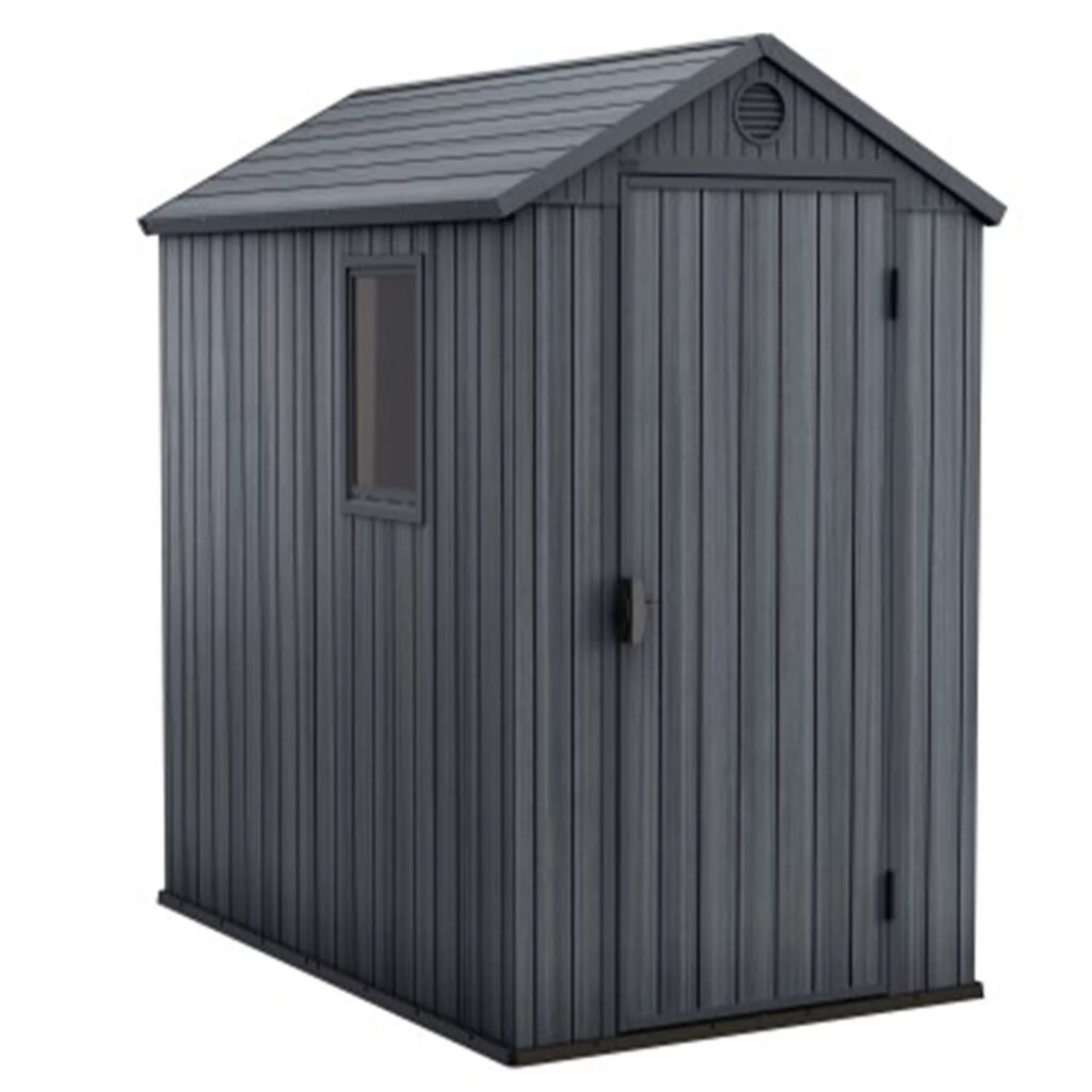 Darwin 4' X 6' Outdoor Garden Tool Storage Shed W/ Window, Graphite